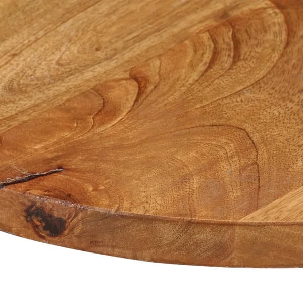 vidaXL Bordplate Ø 90x3,8 cm rund heltre mango