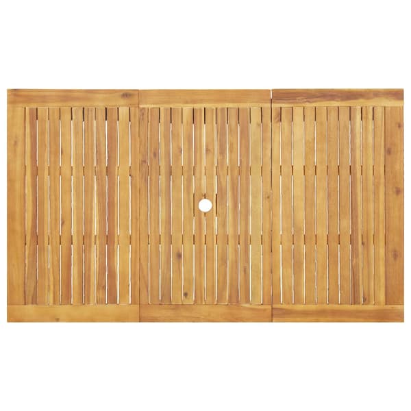 vidaXL Hage Spisegruppe 7 pcs Brun Solid akasietre