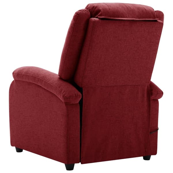 vidaXL Massagefåtölj vinröd tyg