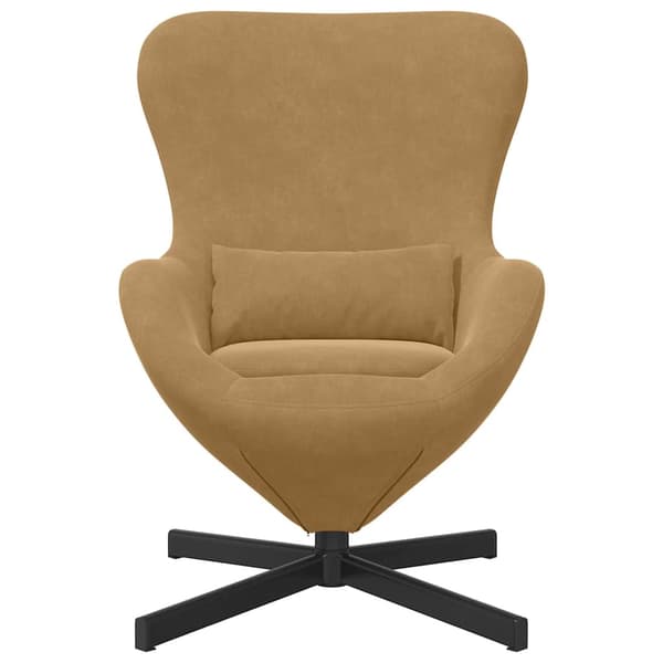 vidaXL Äggfåtölj Brun 63 x 73 x 90 cm Sammet