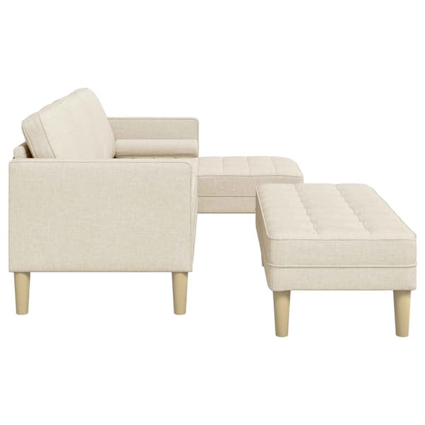 vidaXL Soffset med kudde 2 pcs Linne Polyester