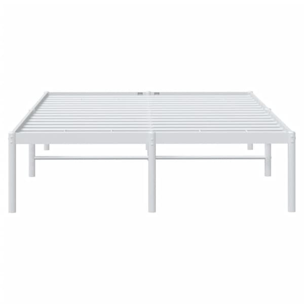 vidaXL Sängram metall vit 120x200 cm