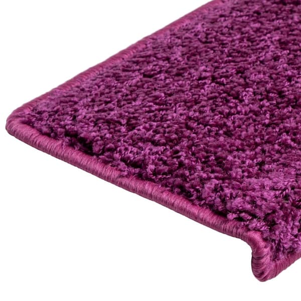 vidaXL Trappematter 15 stk 65x21x4 cm fiolett rektangulær kant