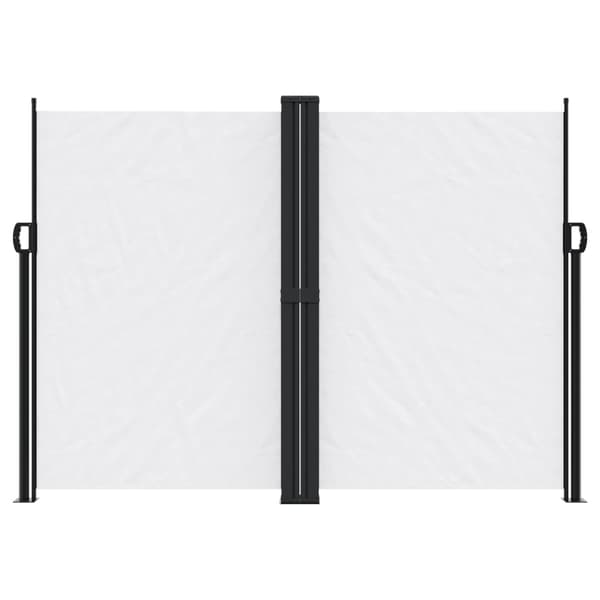 vidaXL Infällbar sidomarkis vit 180x1200 cm