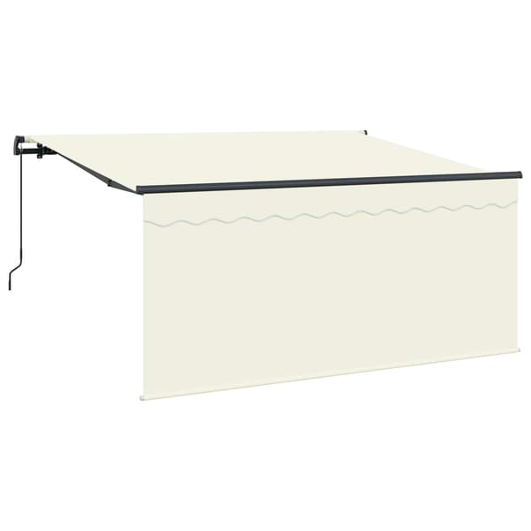 vidaXL Utfällbar markis Kräm 300 x 200 cm Polyester och aluminium