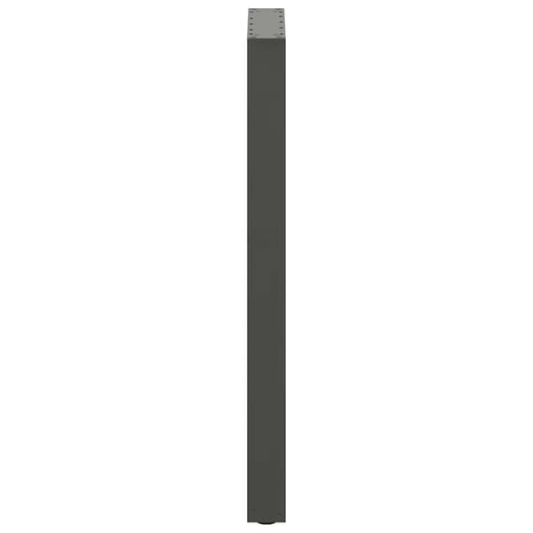 vidaXL Soffbordsben U-formade 2 st antracit 50x(100-101) cm stål