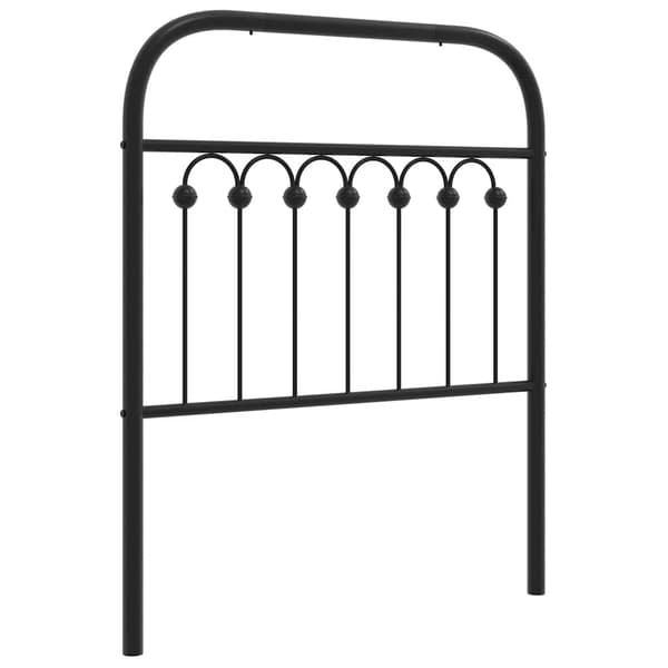 vidaXL Utskiftbar sengegavl i metall svart 80 cm