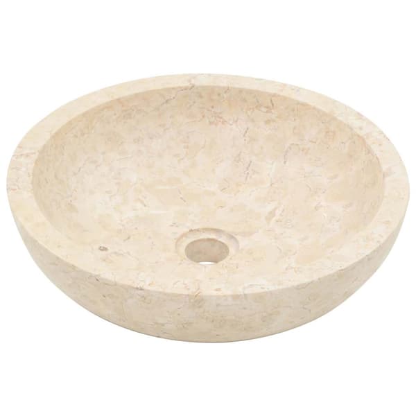 vidaXL Vask 40x12 cm marmor krem