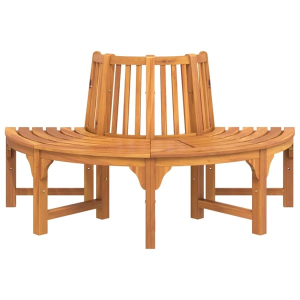 vidaXL Halvrund trebenk Ø160 cm heltre eukalyptus