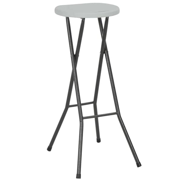 vidaXL Sammenleggbare barkrakker 2 stk HDPE og stål hvit