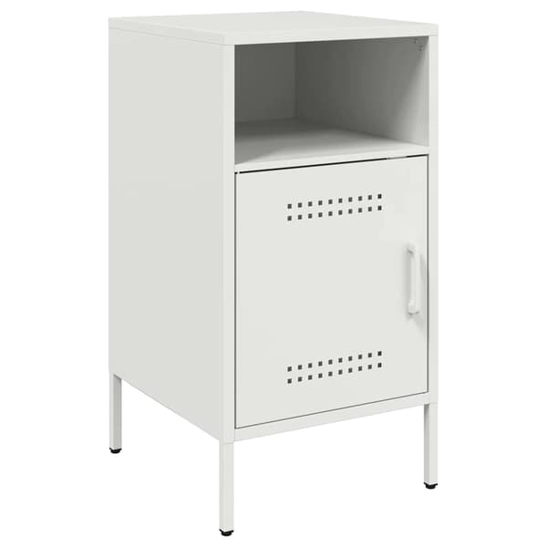 vidaXL Sängbord 2 st vit 36x39x68 cm stål