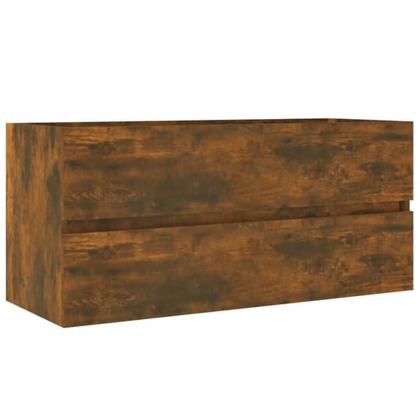 vidaXL Servantskap røkt eik 100x38,5x45 cm konstruert tre