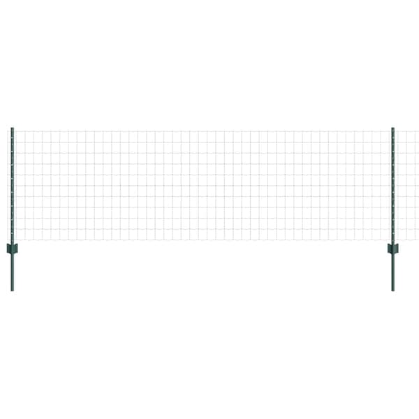 vidaXL Gjerde med innlegg. grønn 0.8 x 10 m Stål