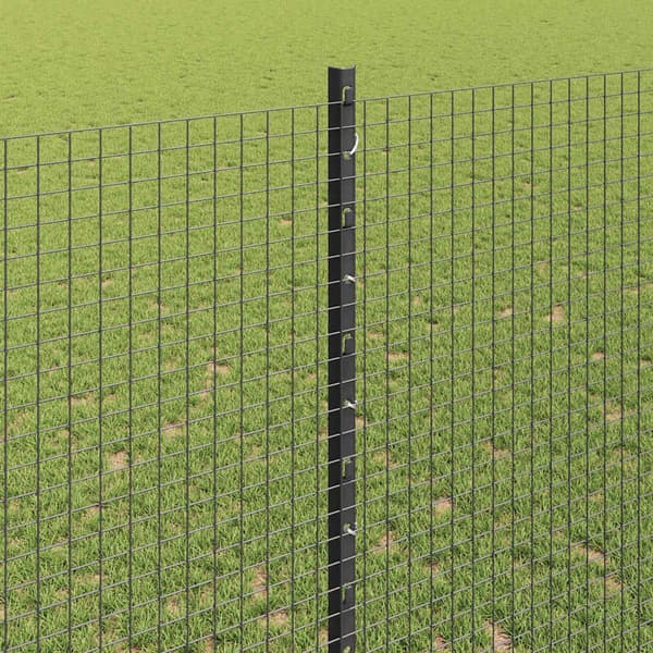 vidaXL Gjerde med innlegg. Grå 1.4 x 10 m Stål