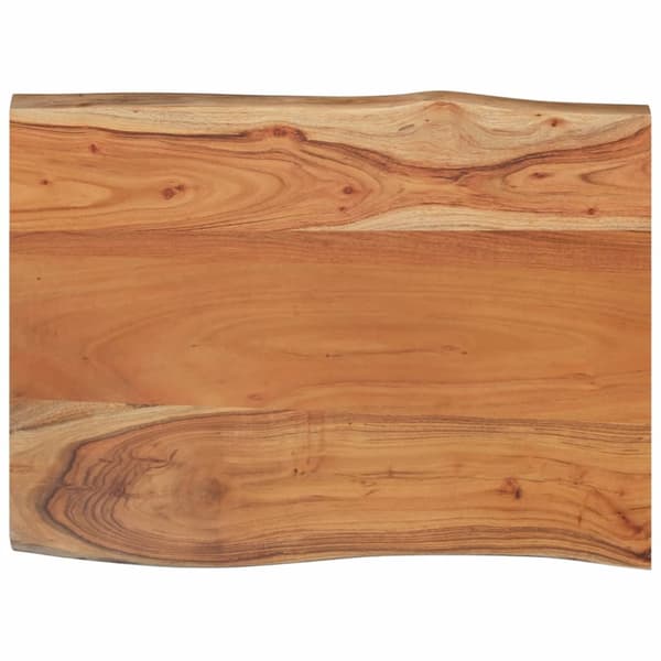 vidaXL Bordsskiva 80x60x2,5 cm rektangulär massiv akacia rustik kant