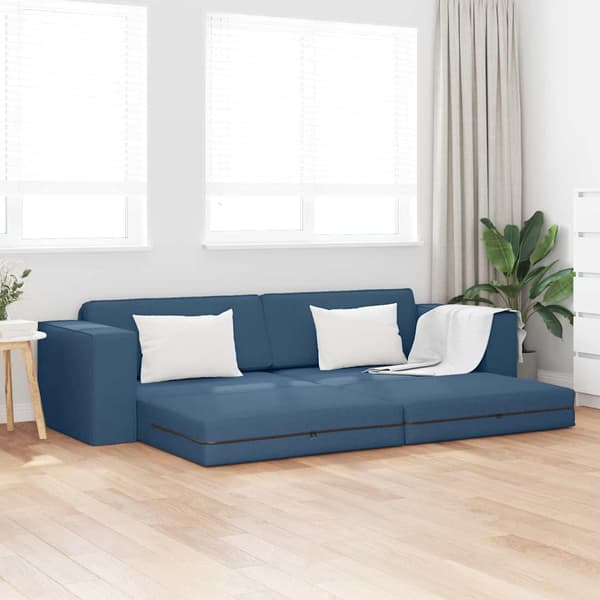 vidaXL Soffsäng Mörkblå 245 x 78 x 77 cm tyg