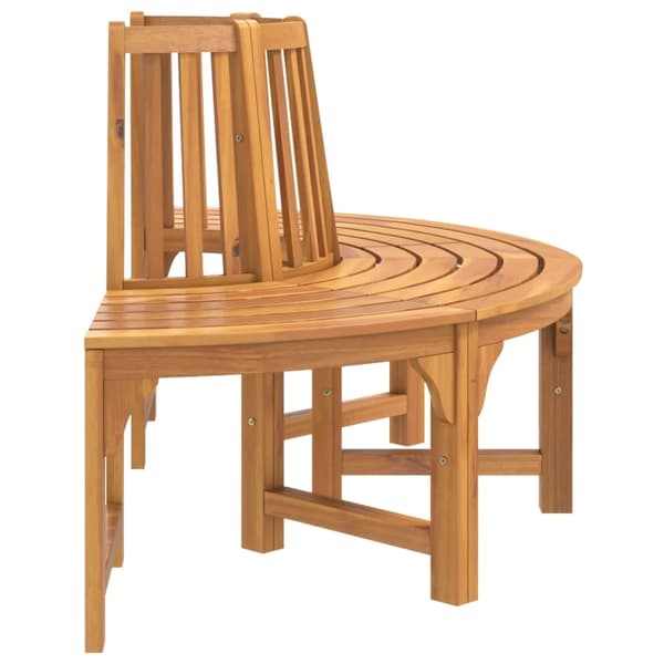 vidaXL Halvrund trebenk Ø160 cm heltre eukalyptus