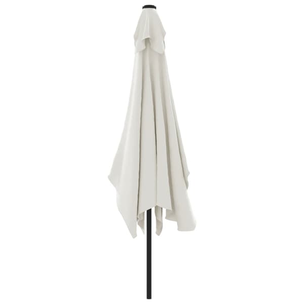 vidaXL Parasoll 200 x 300 cm sandhvit rektangulær