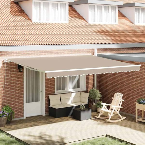 vidaXL Innvendbar Markise 450 × 300 cm Beige