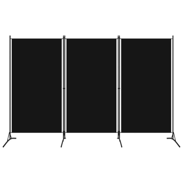 vidaXL Romdeler 3 paneler svart 260x180 cm