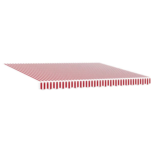 vidaXL Markiseduk med Rød og Hvit 400 × 300 cm Polyester