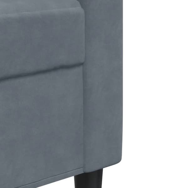 vidaXL 2-sitssoffa mörkgrå 120 cm sammet