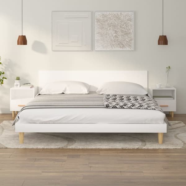vidaXL Nattbord 2 stk hvit 40x35x47 cm
