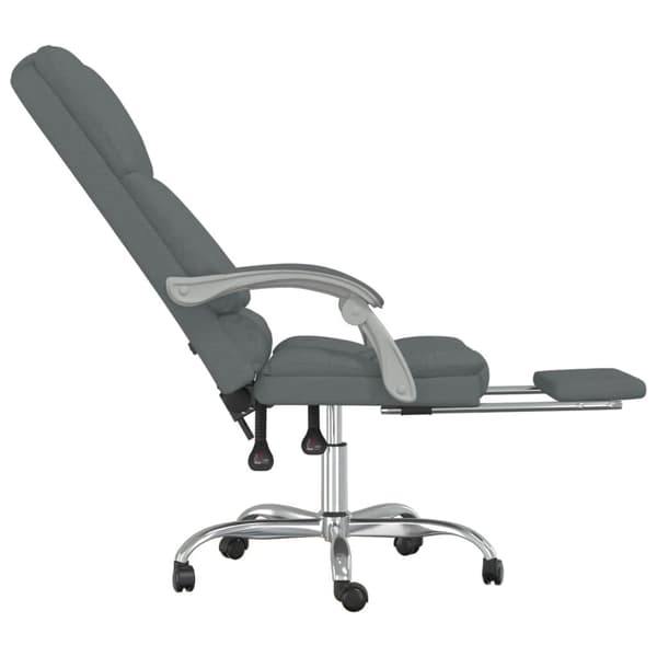 vidaXL Kontorsstol med massage mörkgrå tyg