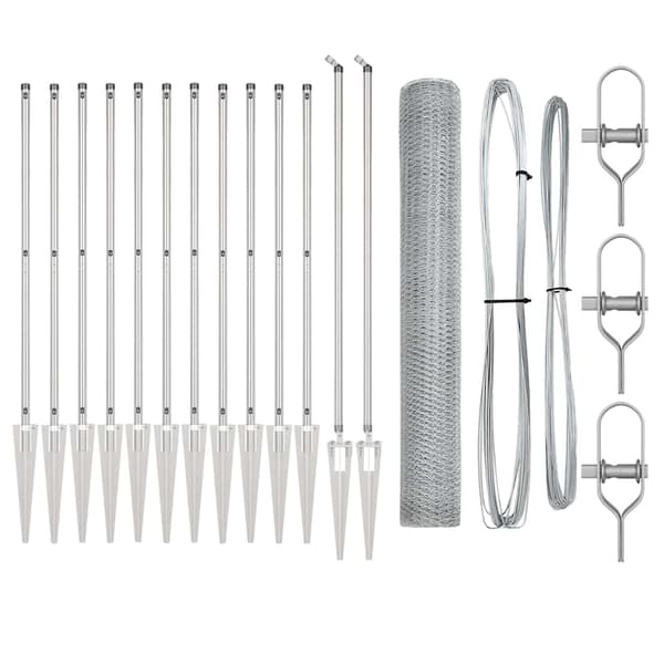 vidaXL Stängselstolpe Silver