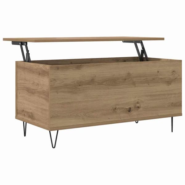 vidaXL Kaffebord artisan eik 90 x 44.5 x 45 cm Konstruert tre