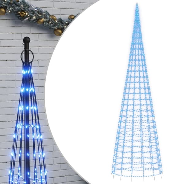 vidaXL LED julgran 3000 LEDs blå 800 cm