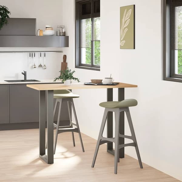 vidaXL Soffbordsben U-formade 2 st antracit 50x(100-101) cm stål