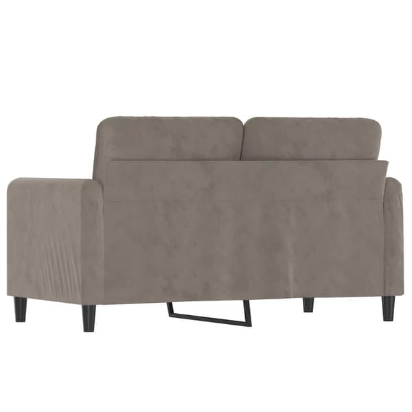 vidaXL 2-sitssoffa ljusgrå 120 cm sammet