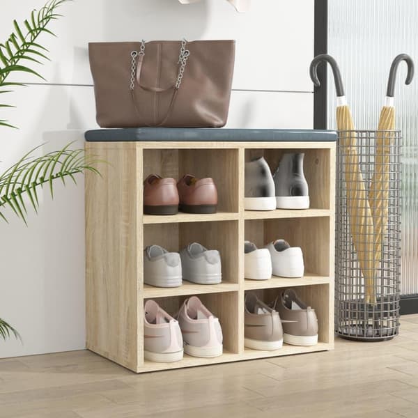 vidaXL Skoskap sonoma eik 52,5x30x50 cm