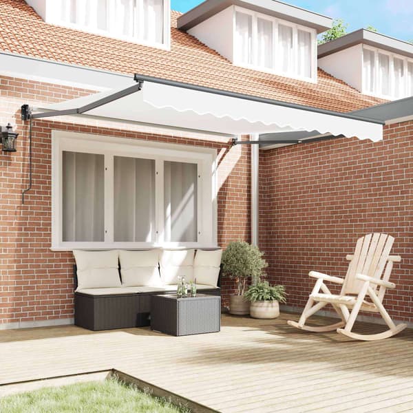 vidaXL Markis Vit 300 x 250 x 165 cm Polyester