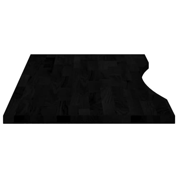 vidaXL Bordplate mørkebrun 100x50x2,5 cm rektangulær heltre eik