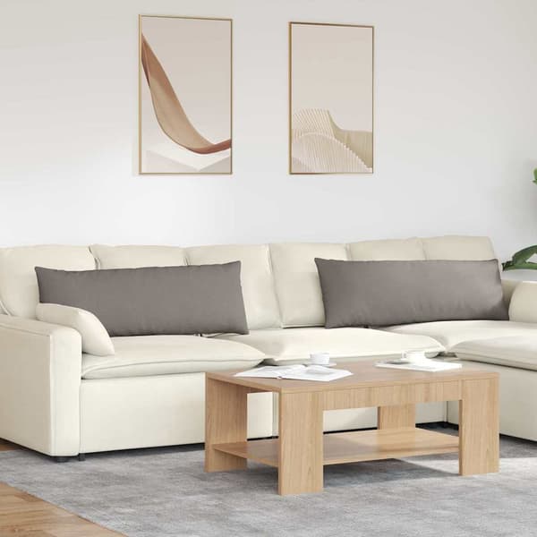 vidaXL Soffkuddar 2 st Gråbrun 120 x 40 cm tyg
