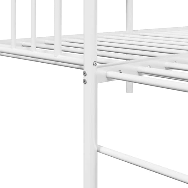 vidaXL Dagbäddram Vit 75 x 190 cm Stål