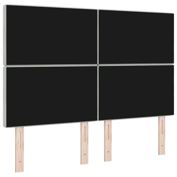 vidaXL Huvudgavel Ljusgrå 160 cm Sammet