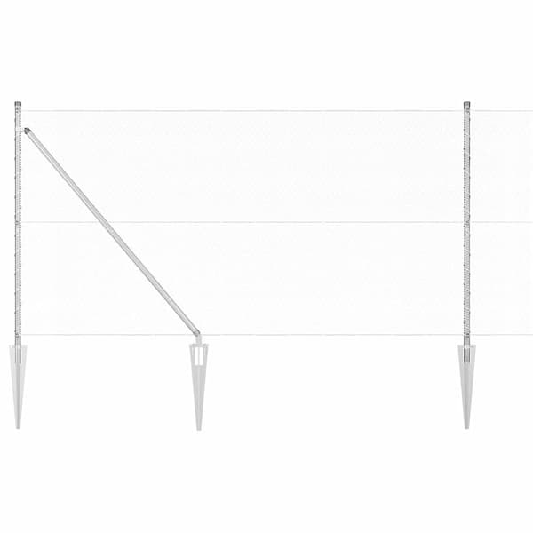 vidaXL Stängselstolpe Silver