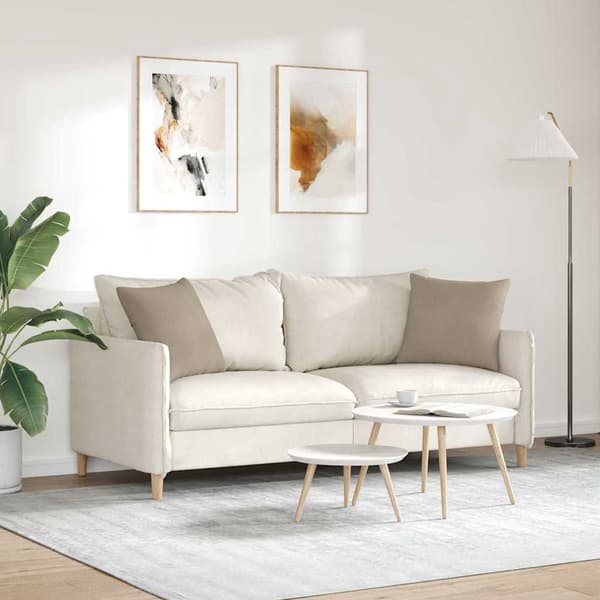 vidaXL Soffkuddar 2 st Gråbrun 45 x 45 cm tyg