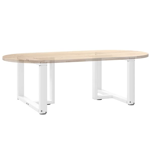 vidaXL Soffbordsben T-formade 2 st vit 60x25x(42-43) cm stål