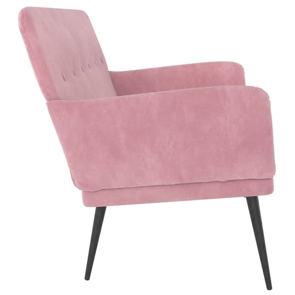 vidaXL Bänk rosa 108x79x79 cm sammet