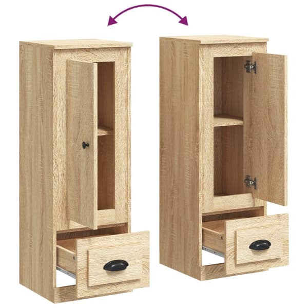 vidaXL Highboard sonoma eik 36x35,5x103,5 cm konstruert tre