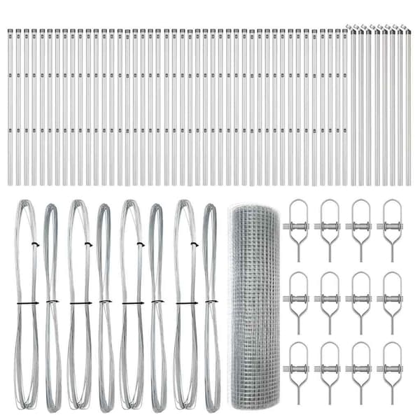 vidaXL Stängselstolpe Silver