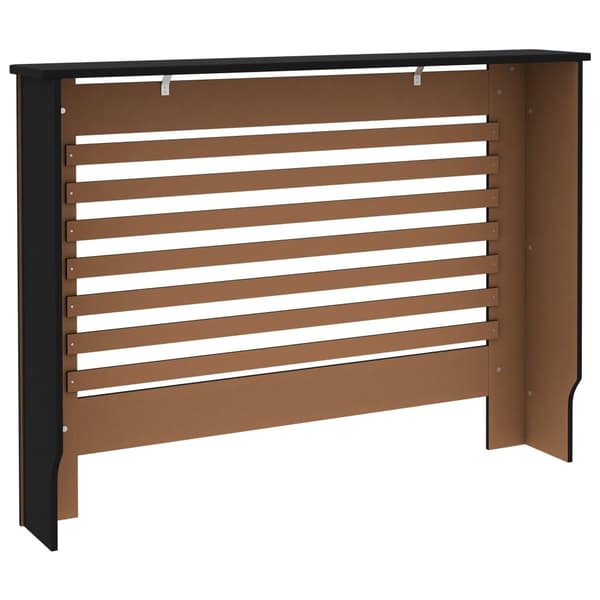 vidaXL Elementskydd svart 112x19x81,5 cm MDF