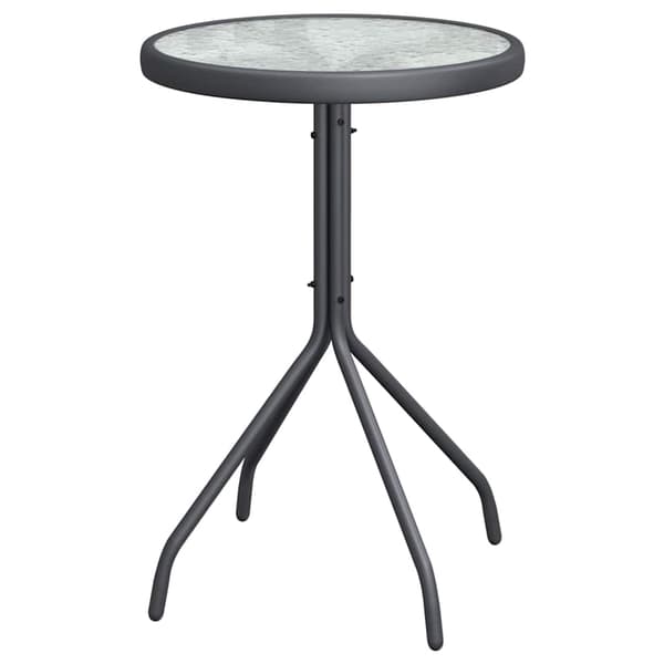 vidaXL Trädgårds Bistro Set 3 pcs Grå Stål