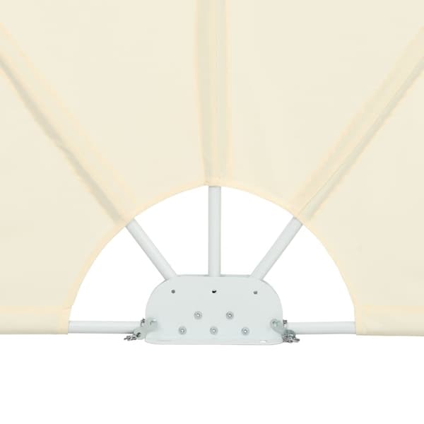 vidaXL Sammenleggbar sidemarkise for terrasse krem 300x200 cm