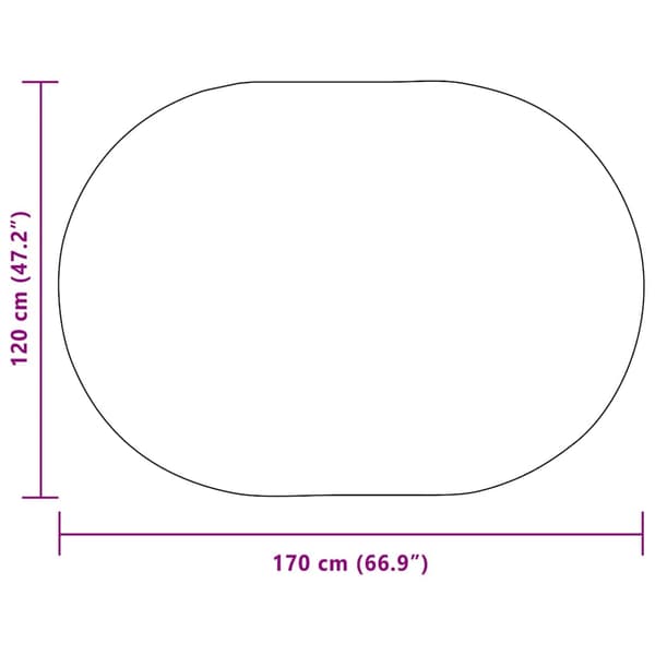 vidaXL Teppe ZIZUR Brun 170 x 120 cm Polypropen