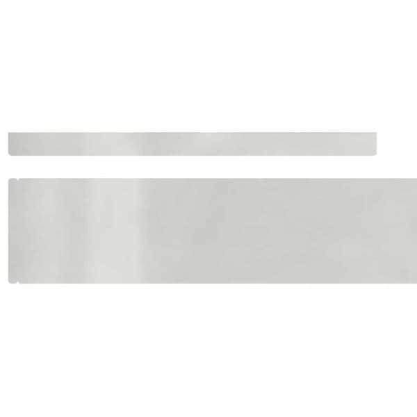 vidaXL Gjerdekant sølv 450 x 0.05 x 15 cm Rustfritt Stål